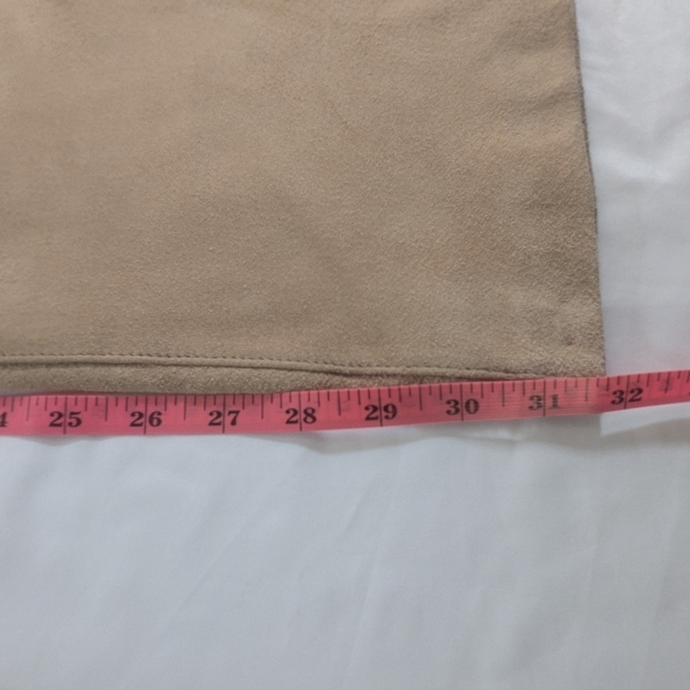 Massini Women's Tan Genuine Suede Leather Pants Size 10 - Picture 12 of 14
